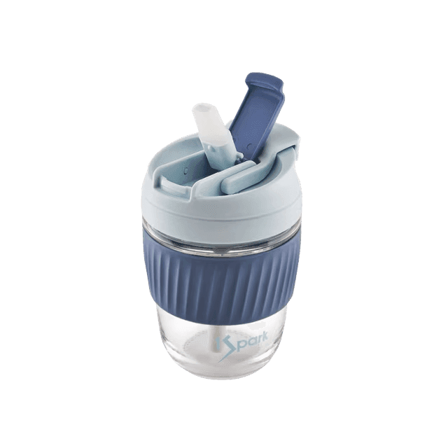 Dual Lid 1Spark Onederful Glass Tumbler