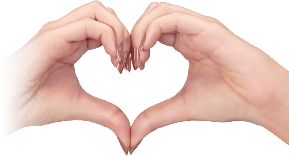 Fingers hands forming heart shape