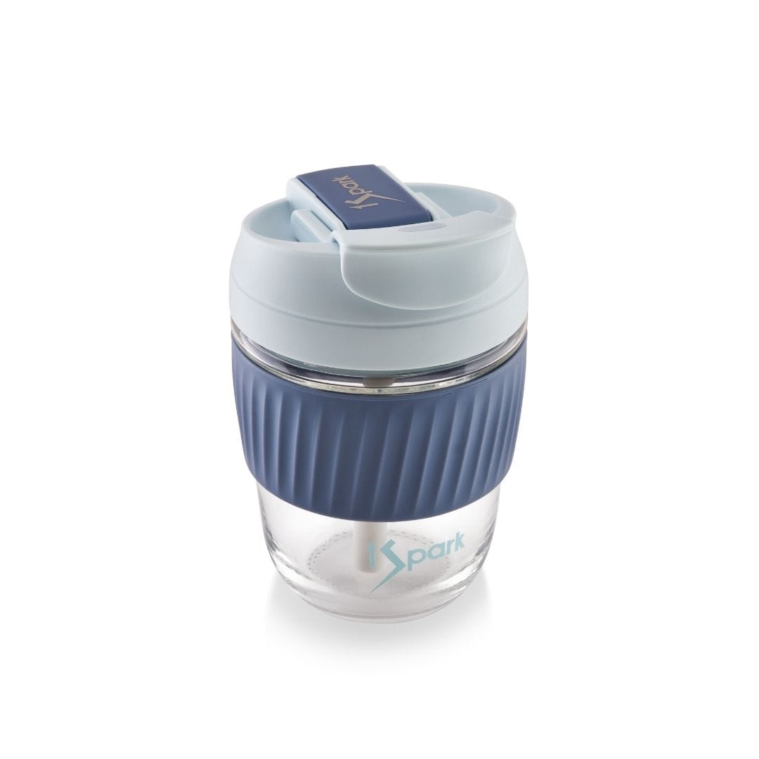 1Spark 3-in-1 Glass Tumbler - Blue