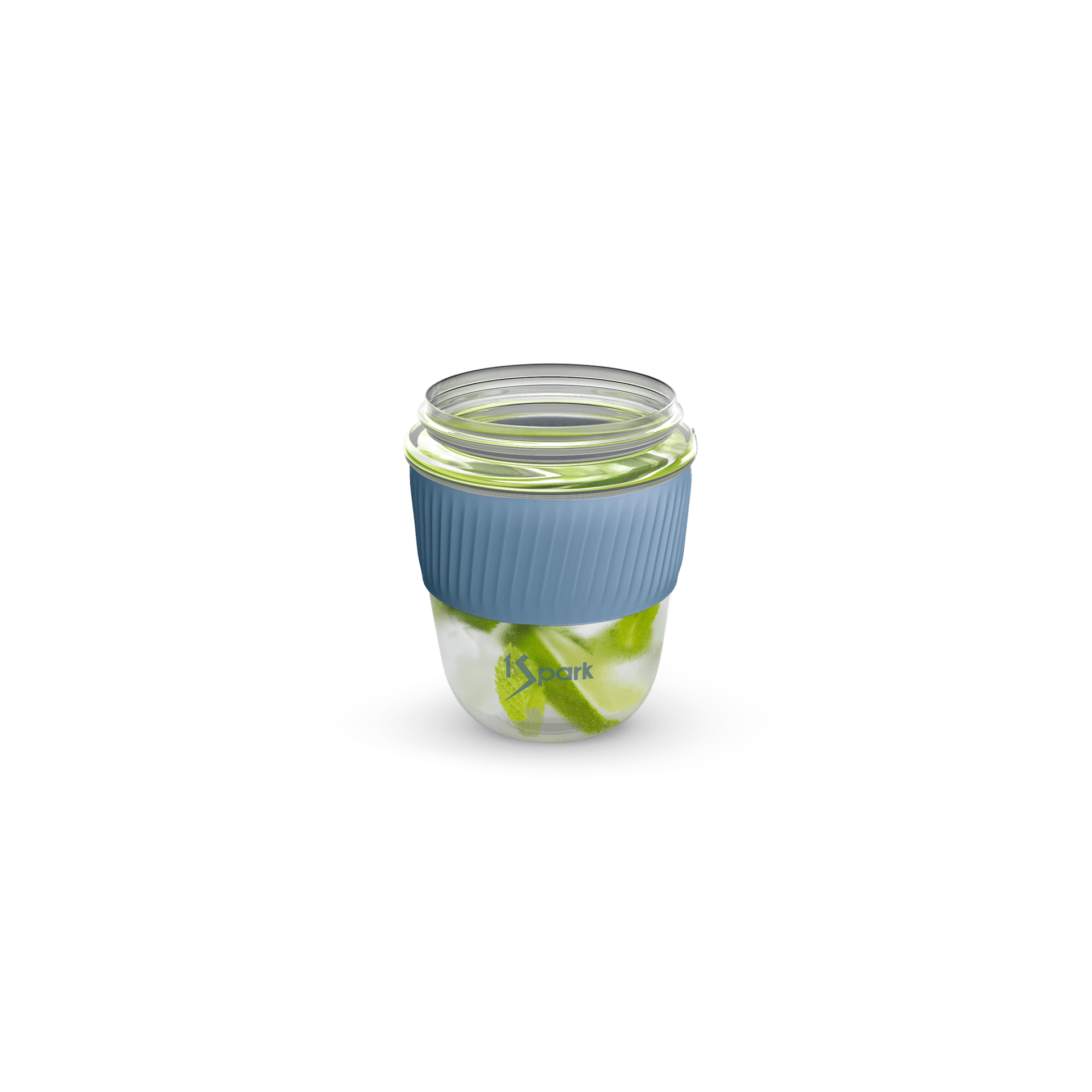 1Spark 3-in-1 Glass Tumbler - Blue