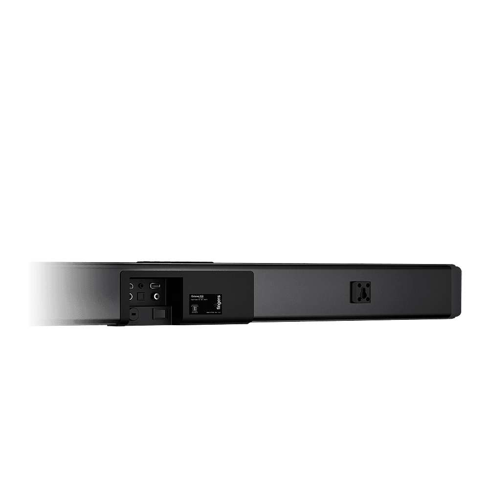 Back View of FINGERS Octane-200 SoundBar  in close-up view