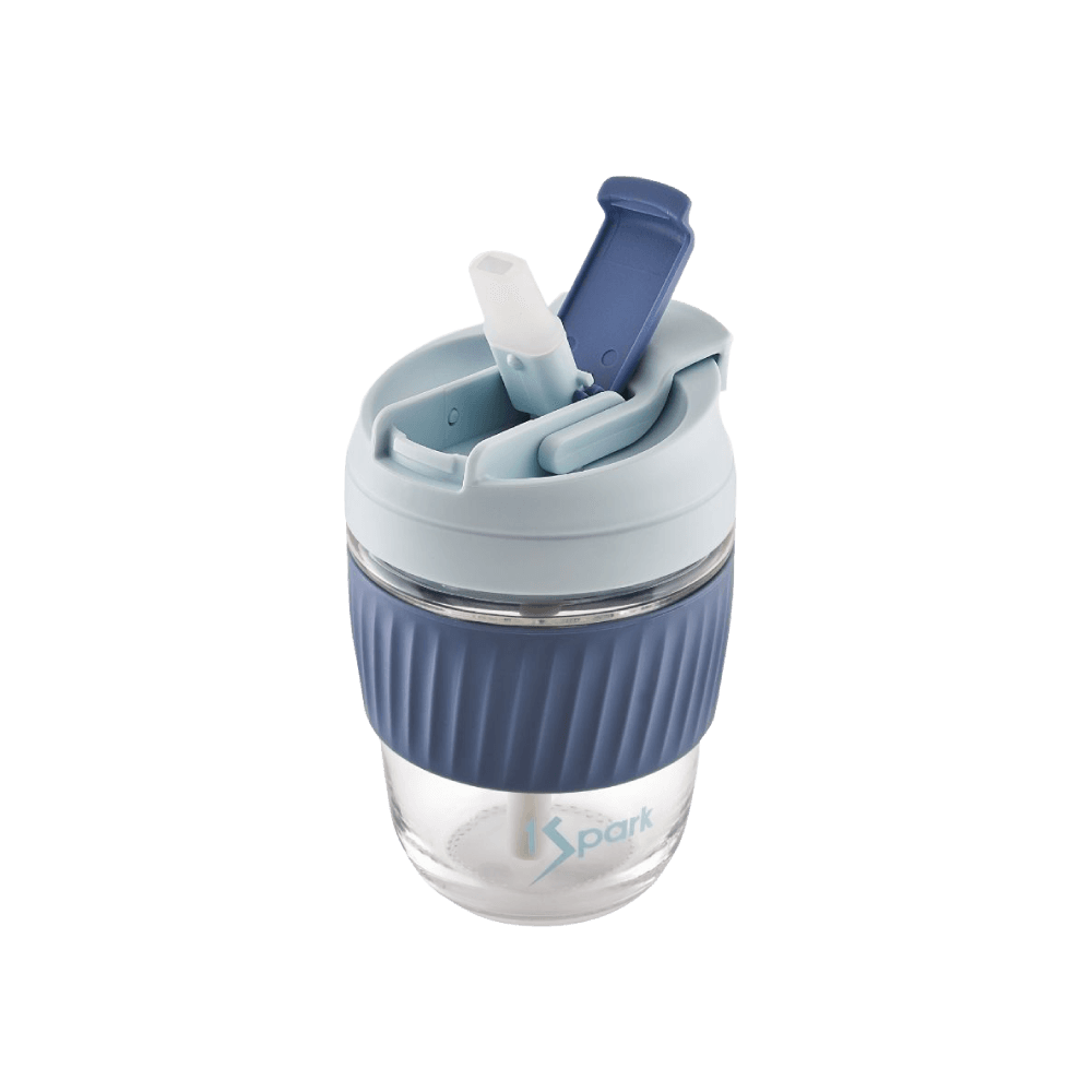 1Spark 3-in-1 Glass Tumbler - Blue