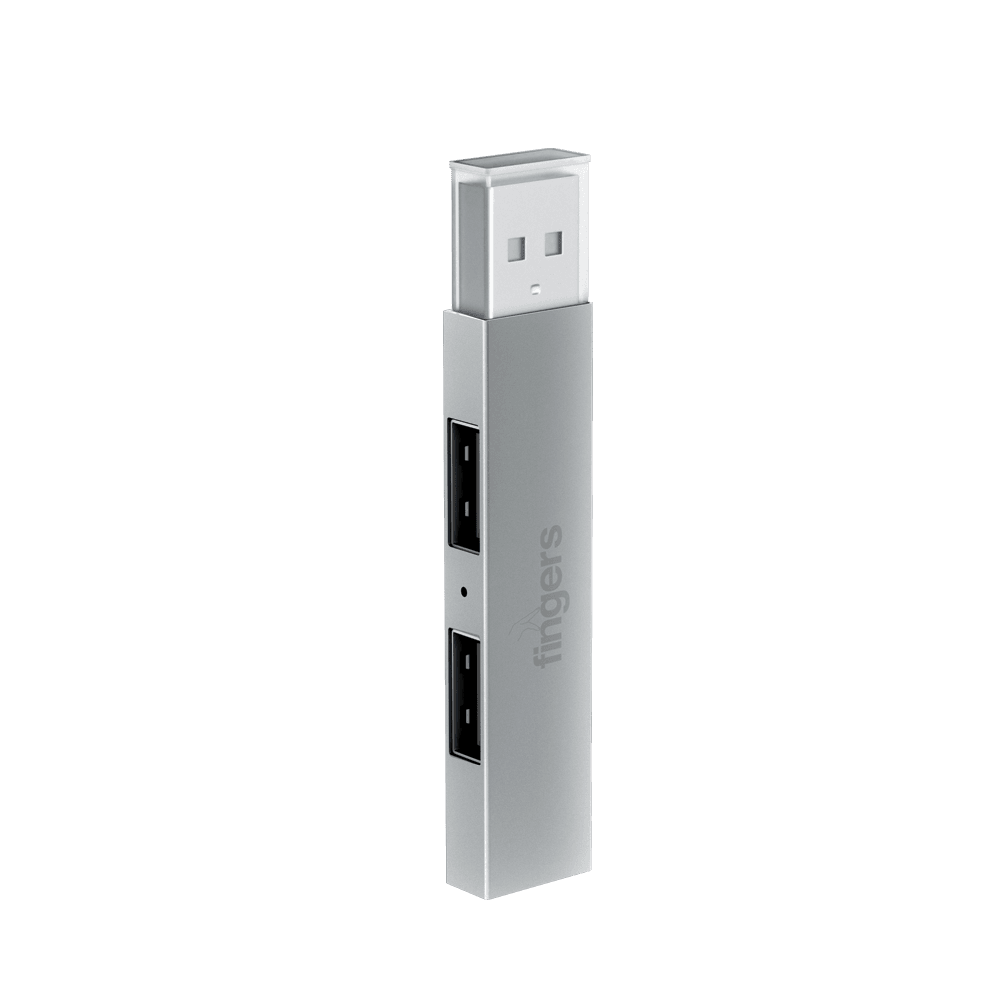 A standing view of FINGERS TriPort USB Hub