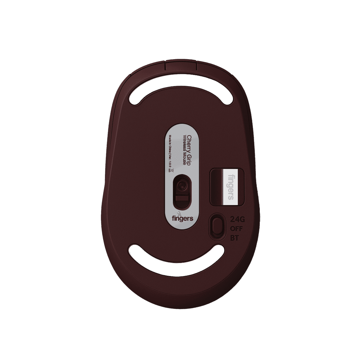 Backside view of FINGERS CherryGrip 3-in-1 bluetooth mouse