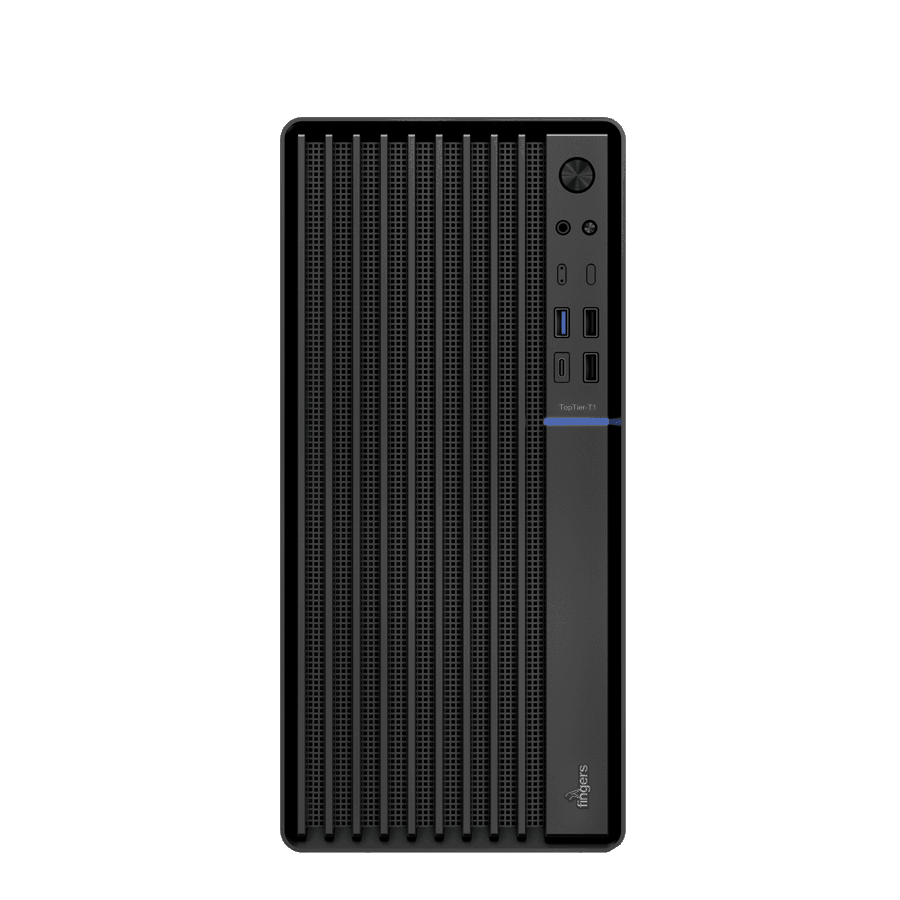 FINGERS TopTier-T1 pc case with easy access ports and elegant vertical design