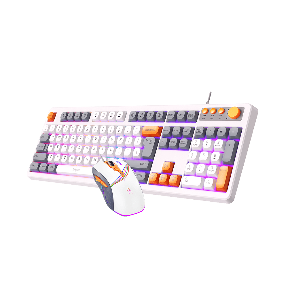 Cross view of FINGERS CubikCombo Wired deskset