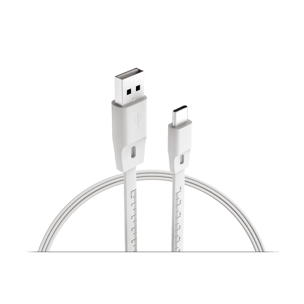 FINGERS FMC-ChargeScale-C03 USB charging cable with clear measurement markings