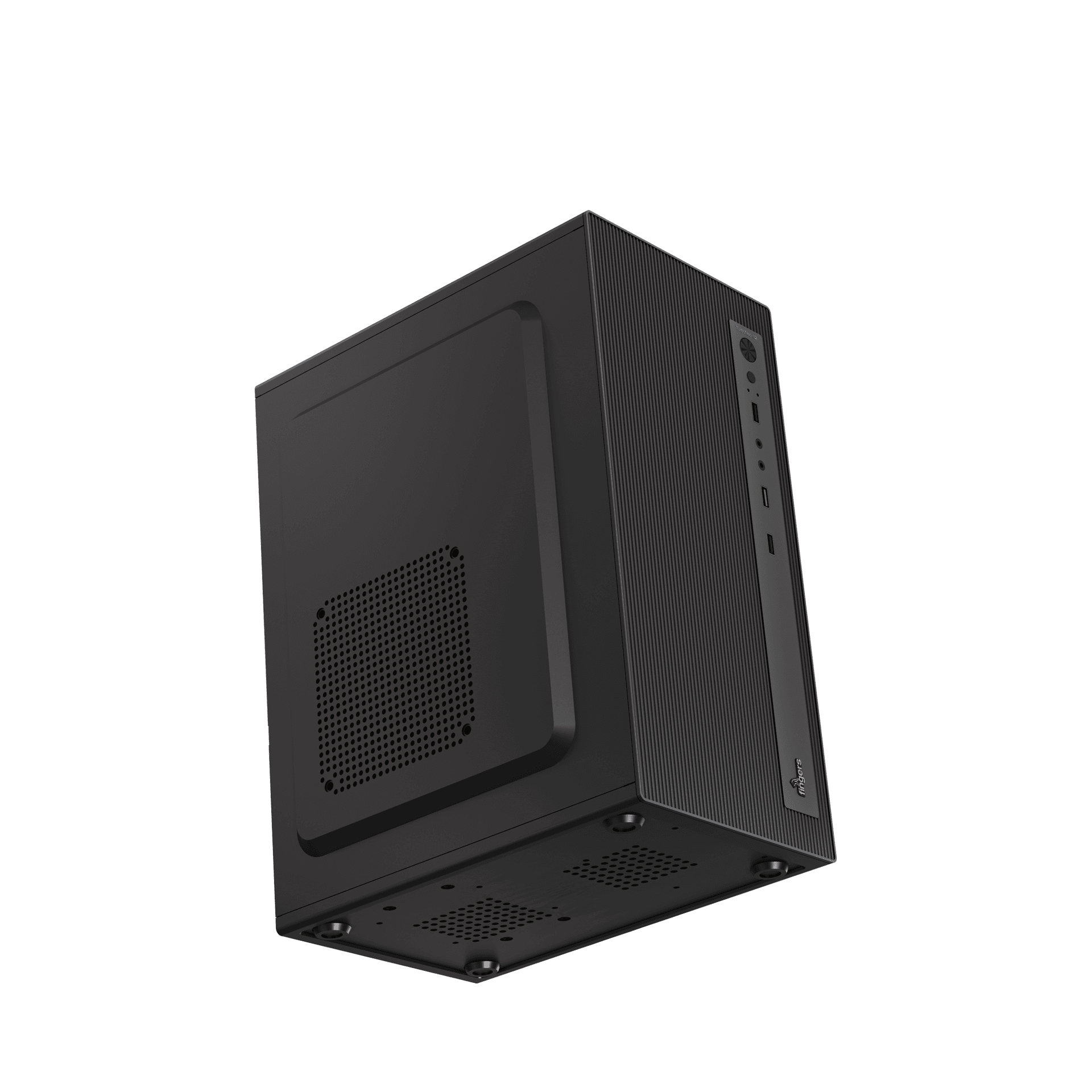 Side open view of FINGERS TurboNeo-N2 PC case interior showing space for components