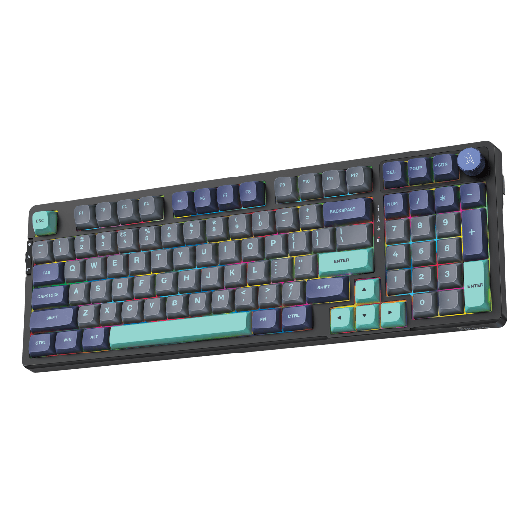 front view of QuikFINGERS Fierce GK7 gaming keyboard