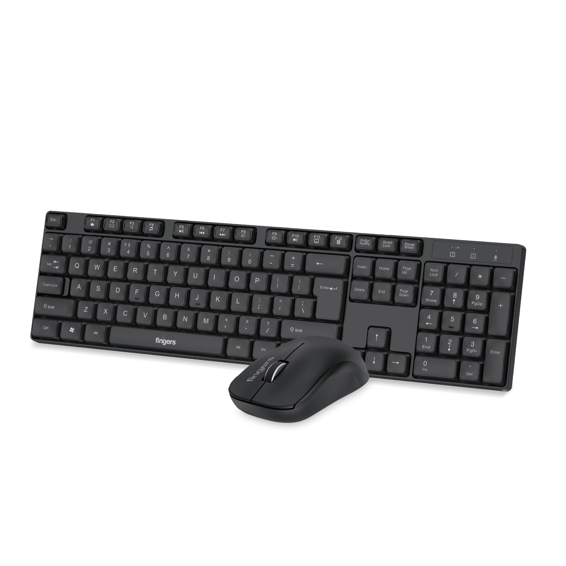 Front view of FINGERS StellarCombo2 keyboard and mouse combo