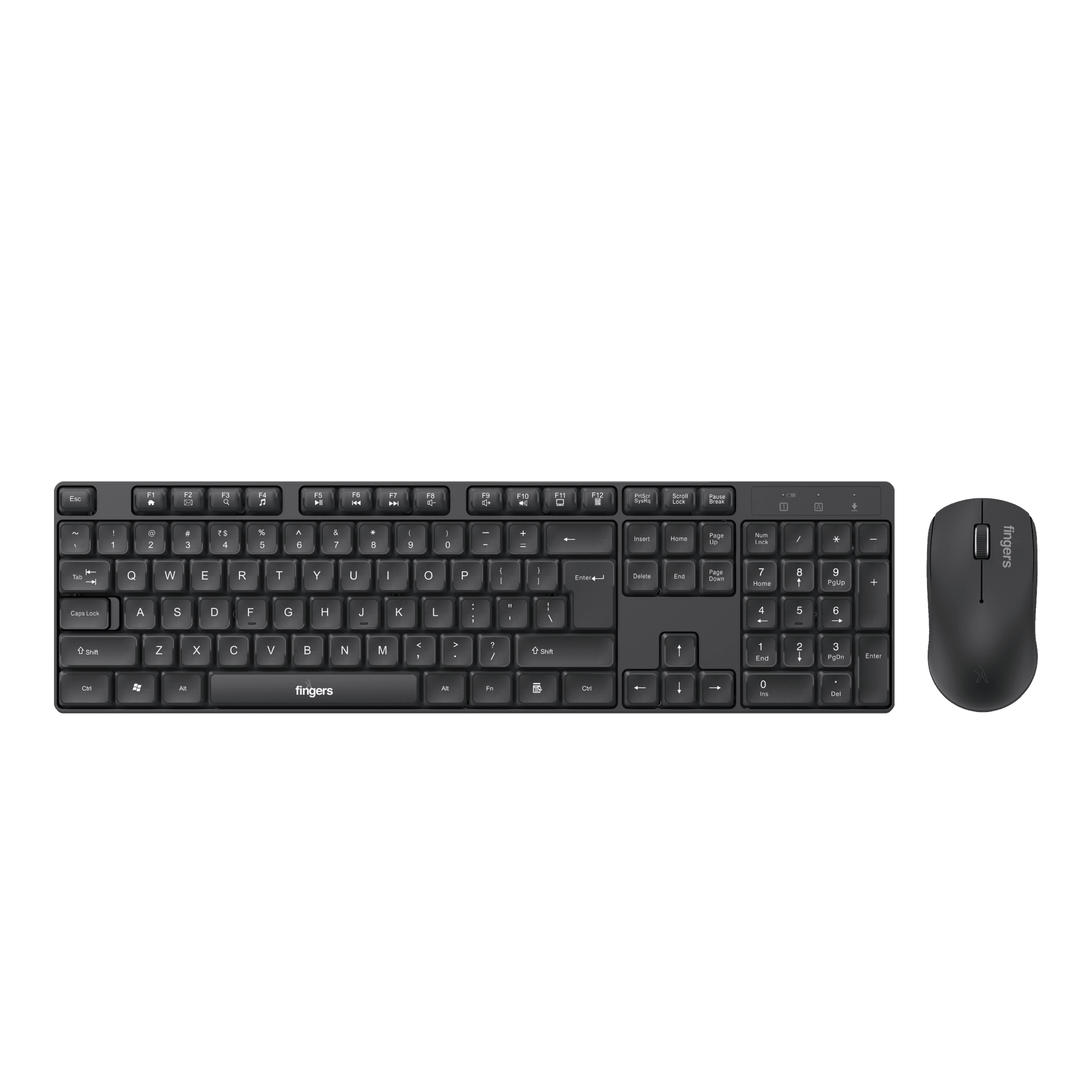 Top view of FINGERS StellarCombo2 keyboard mouse for everyday use