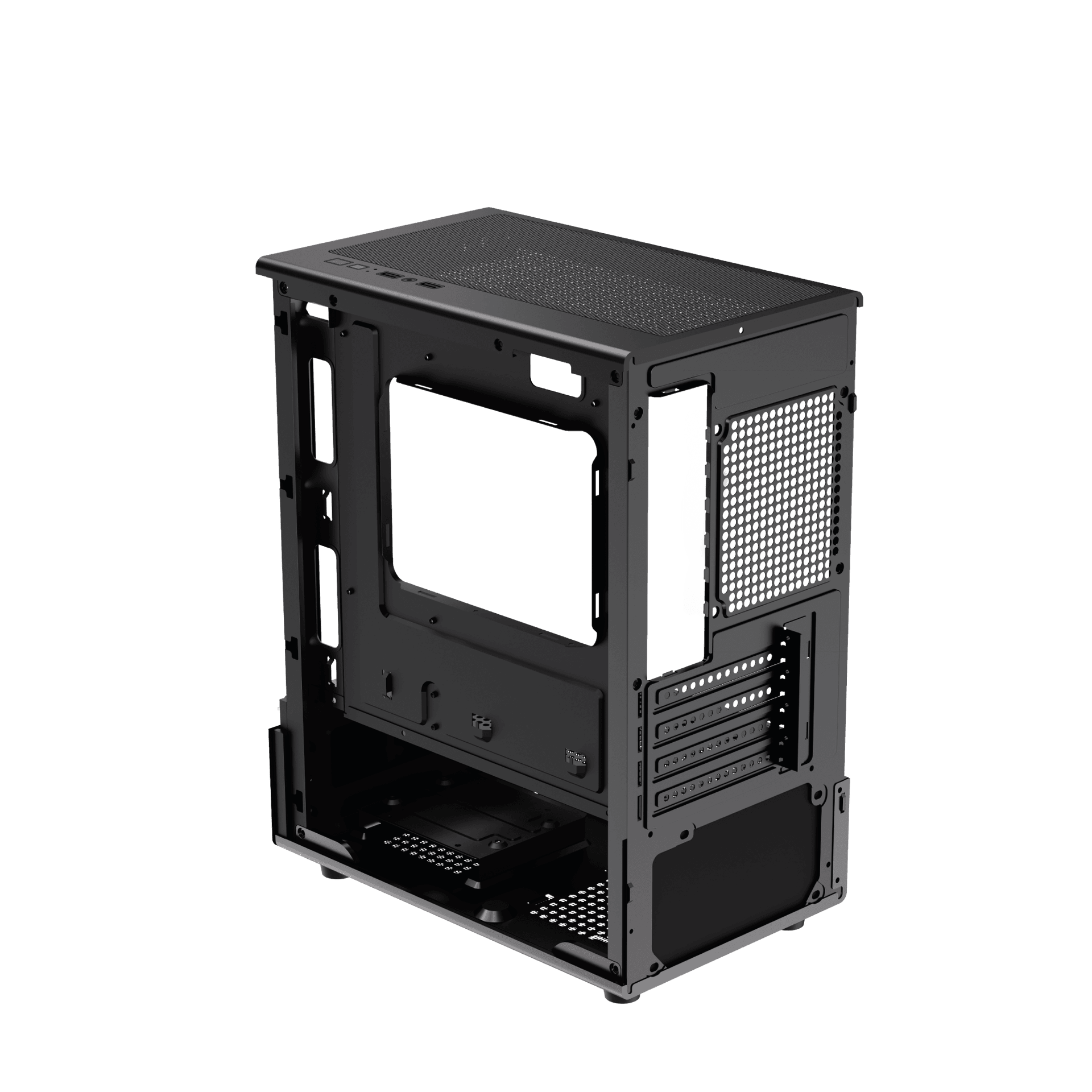 Side view of DeskLeader C21 premium pc case