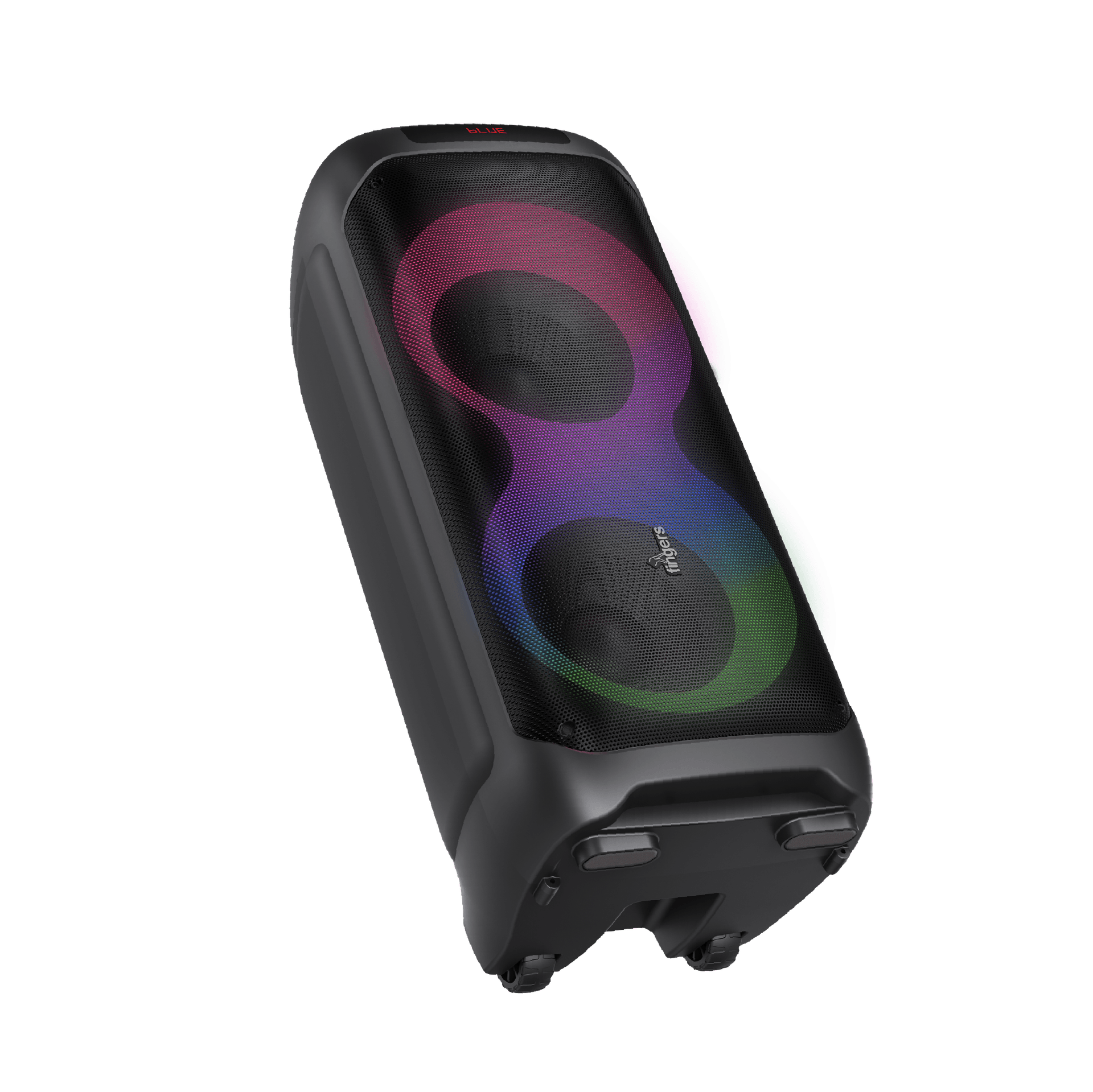 Angled view of FINGERS RollingParties 124 portable speakers with Bluetooth