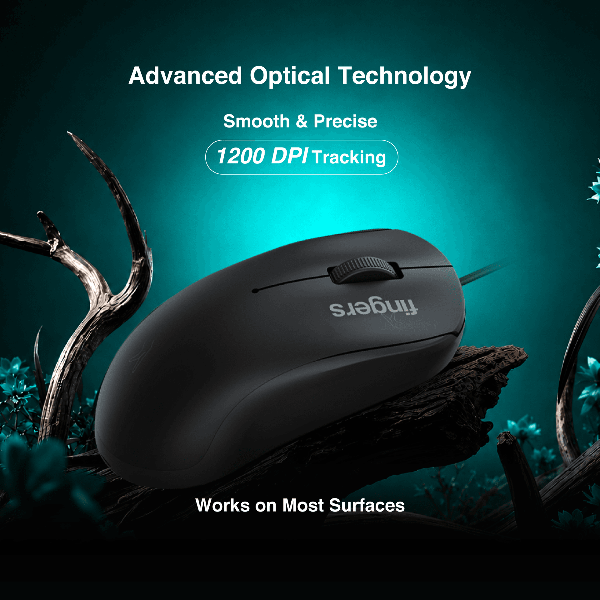 Side view of the mouse of MarvelCombo2 Wired Deskset mouse