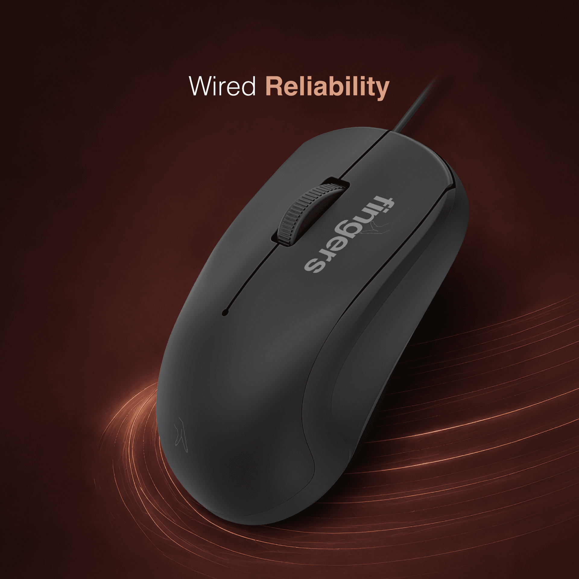 Right view of FINGERS Ultrahit wired mouse