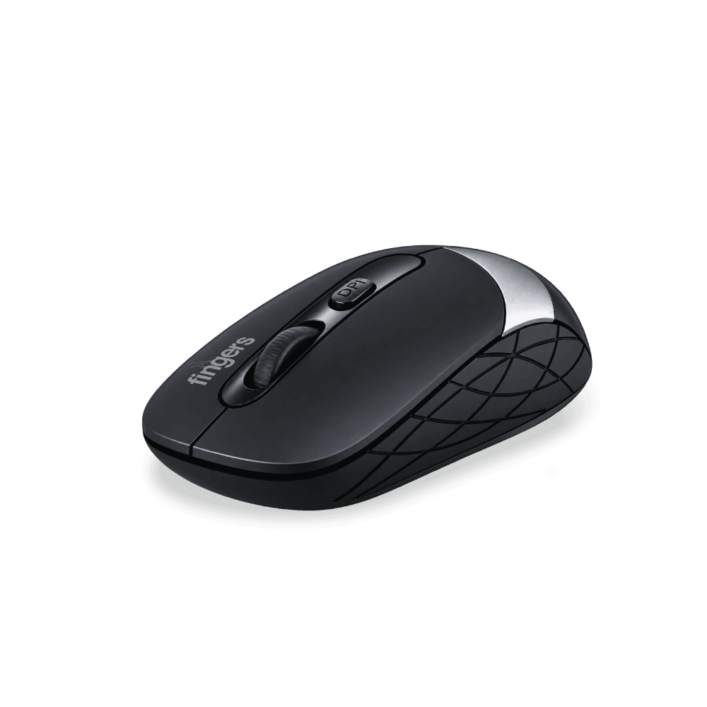 side view of the mouse of duo recharge combo wireless keyboard and mouse