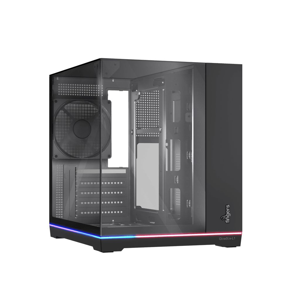 top view of GlowBox L1 pc case