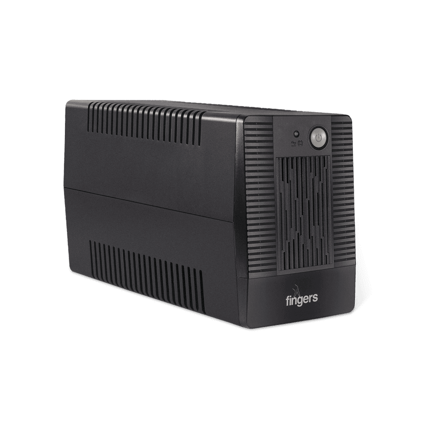 Front panel of FINGERS Fast-Recharge UPS FR-630 with power button