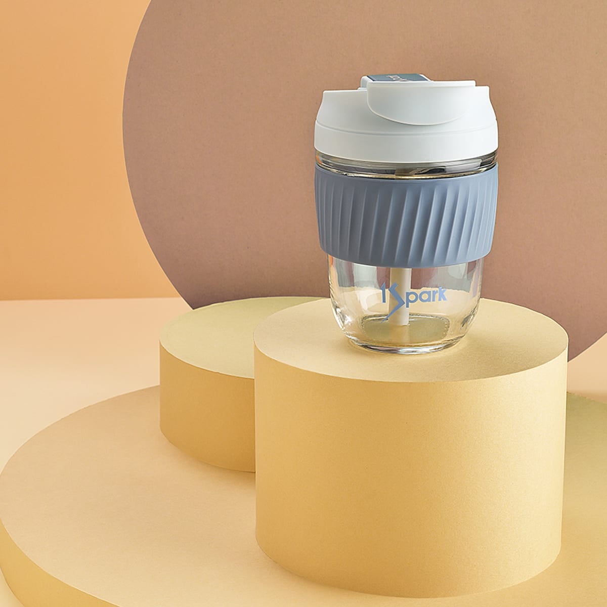 1Spark 3-in-1 Glass Tumbler