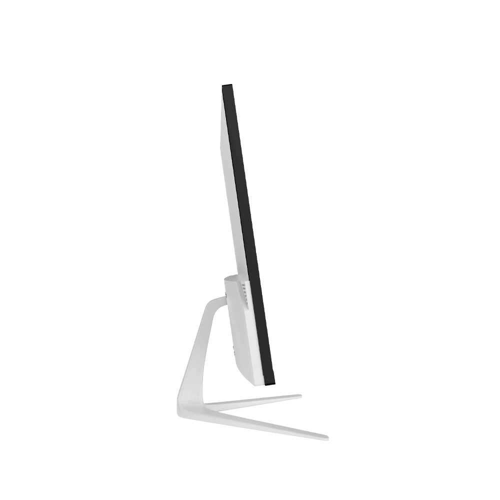 Front Cross Look Of FINGERS Satin 2150 LED Monitor In Stunning White Color
