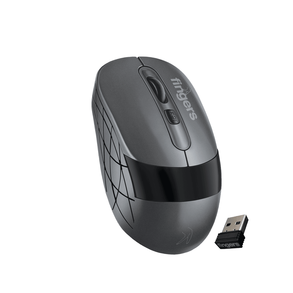 FIGNERS AeroGrip Nova Wireless Mouse with USB Adapter