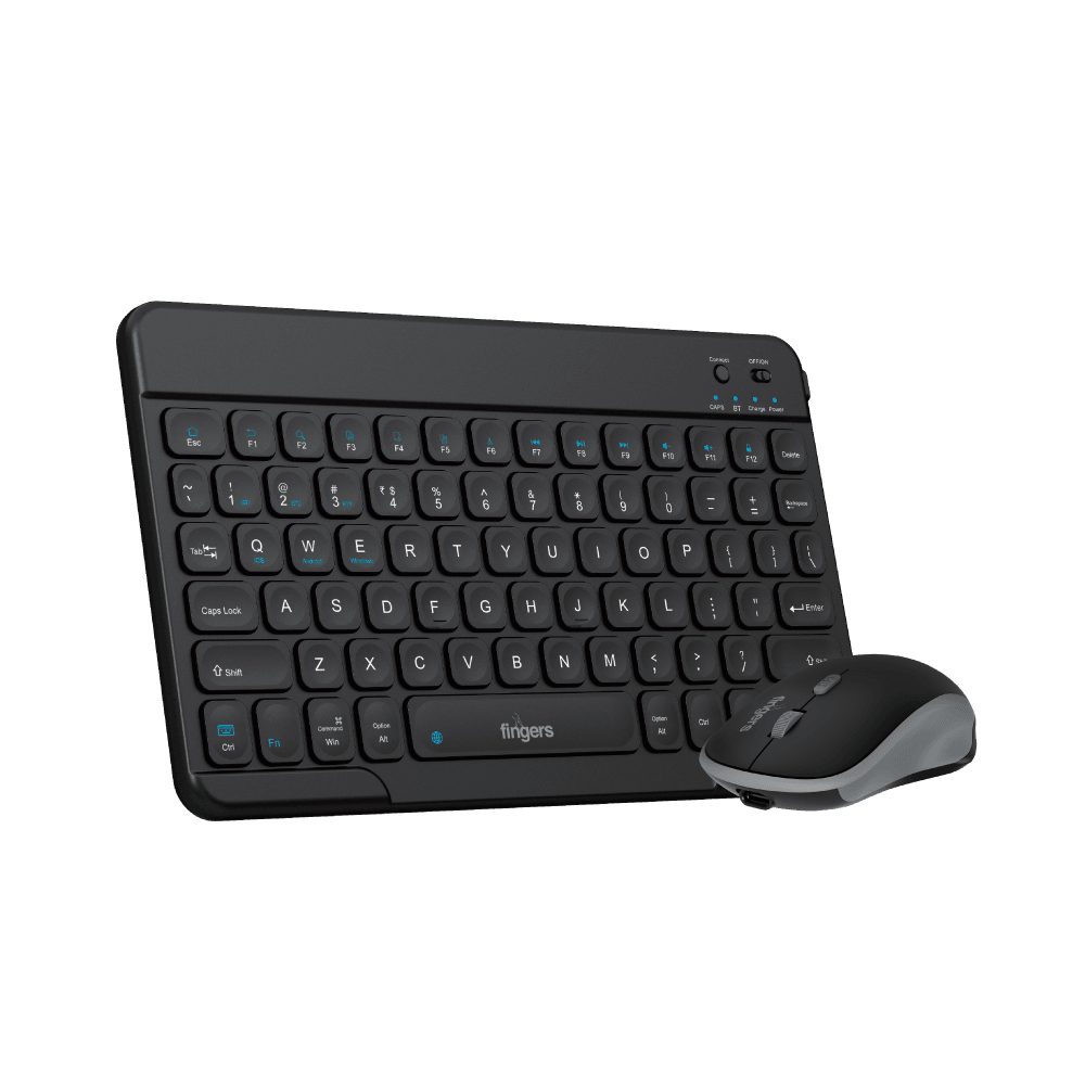 FINGERS MiniClicks Duo D7 Compact keyboard and mouse side look