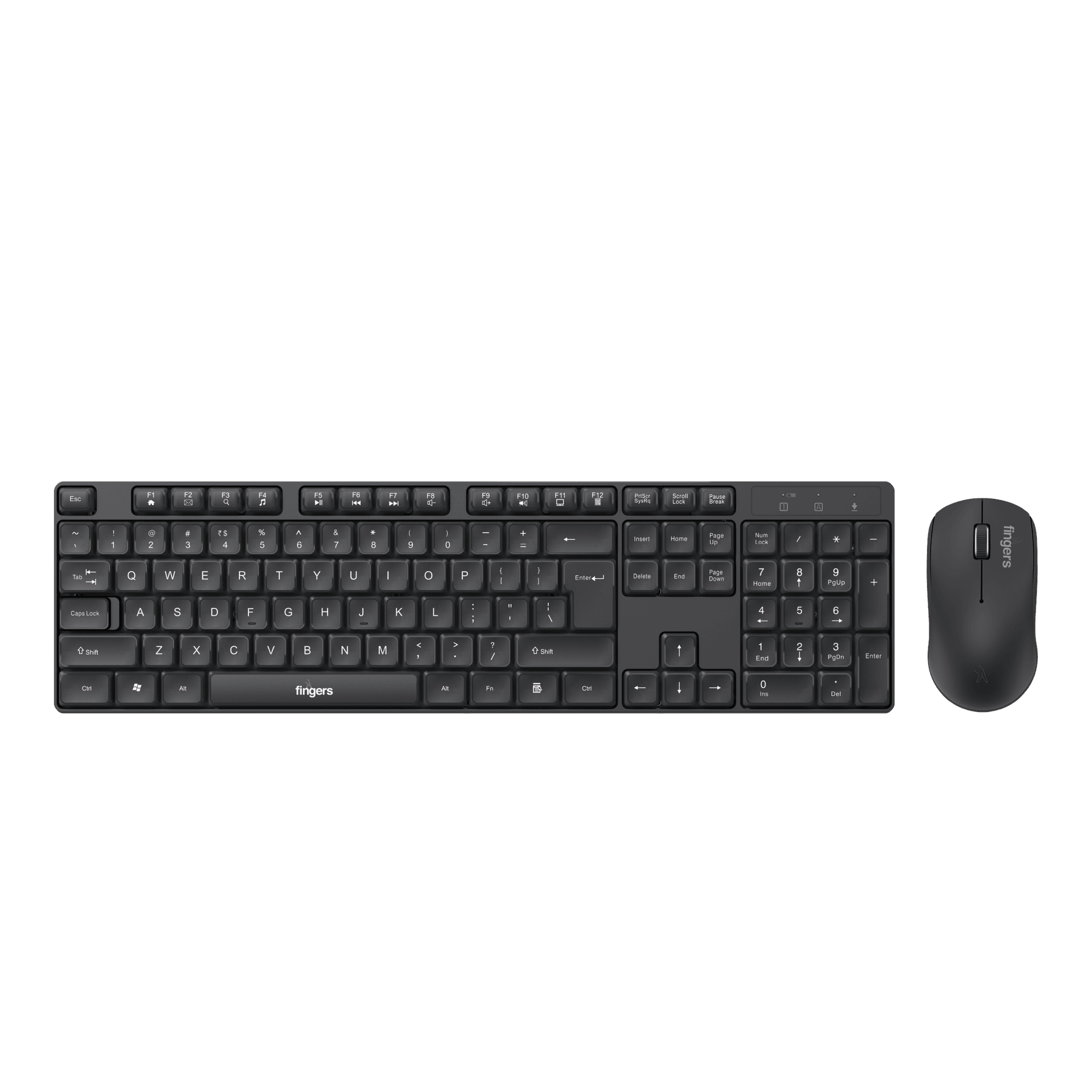 Top view of FINGERS StellarCombo2 keyboard mouse for everyday use
