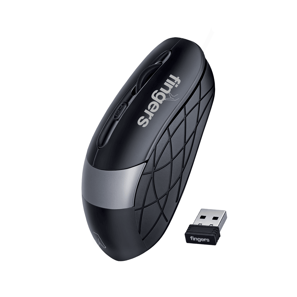 FINGERS AeroGrip WB9 wireless mouse with USB receiver