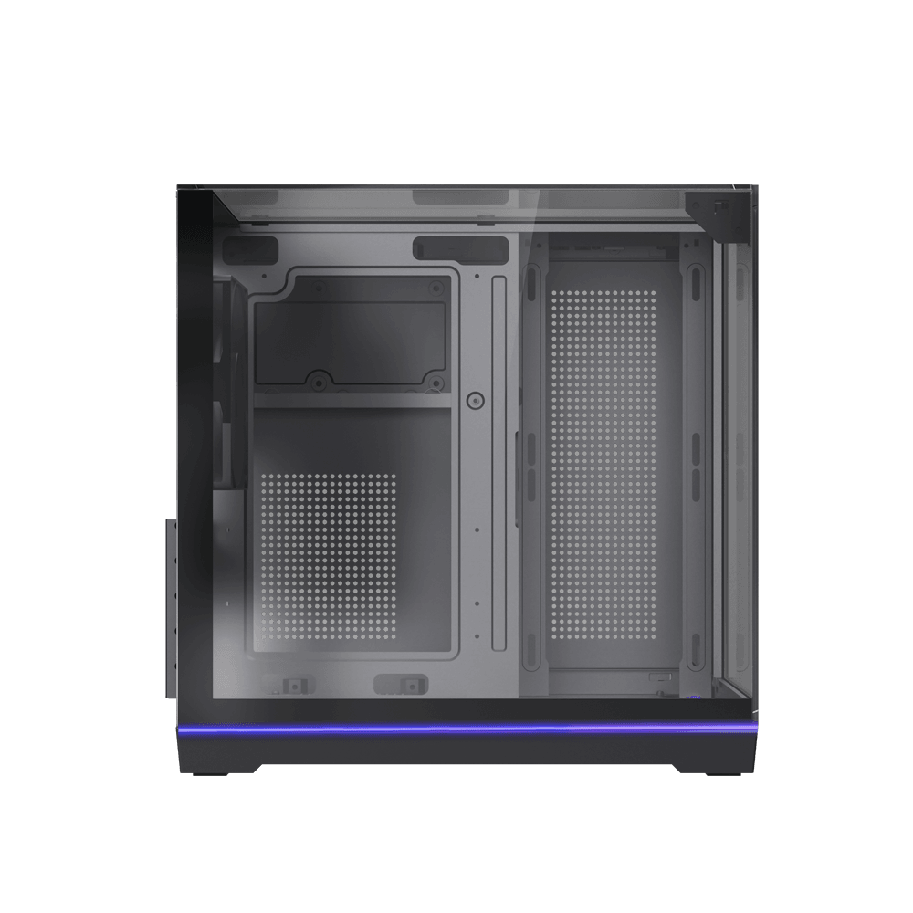 front view of GlowBox L1 pc case