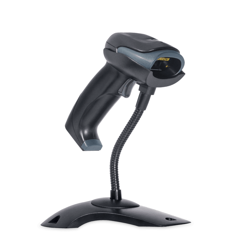 FINGERS QuickScan WL2 Wireless Barcode Scanner of Black + Grey Colour with Stand bundled