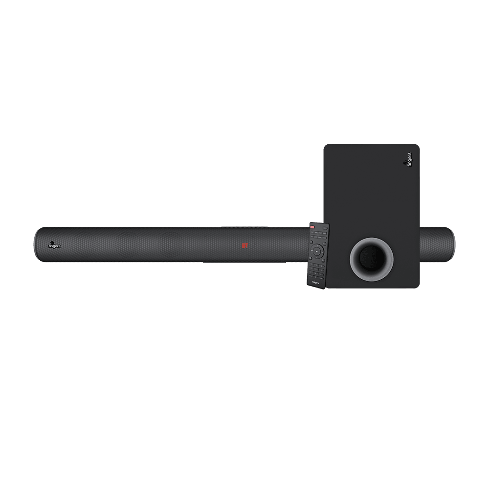 Side angle of FINGERS Octane-200 SoundBar with Subwoofer & Remote control