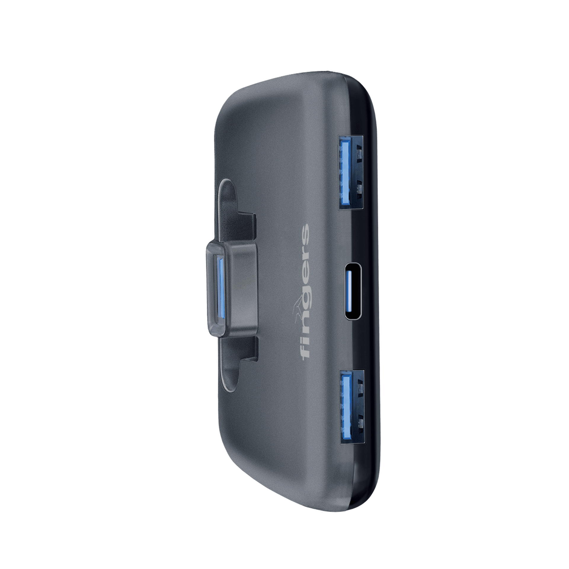 Slim side profile of the FINGERS NextGen-CCU3.0 PC accessories showing all ports clearly