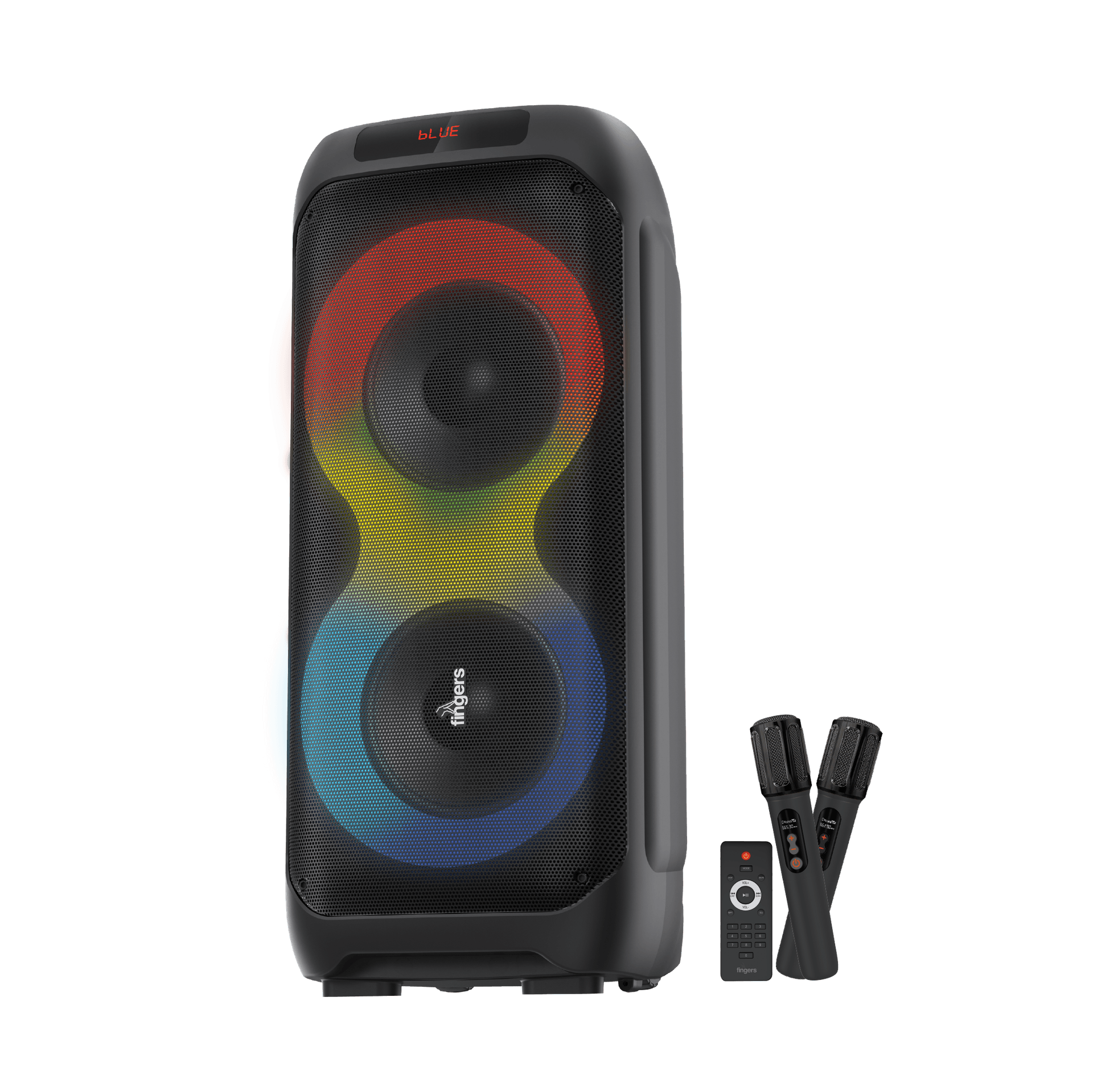 FINGERS RollingParties 124 party portable speakers with remote and bundled mics