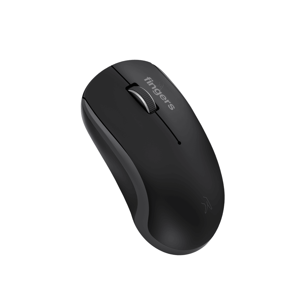 Side view of FINGERS ErgoGrip wireless mouse lightweight wireless mouse with the nano receiver