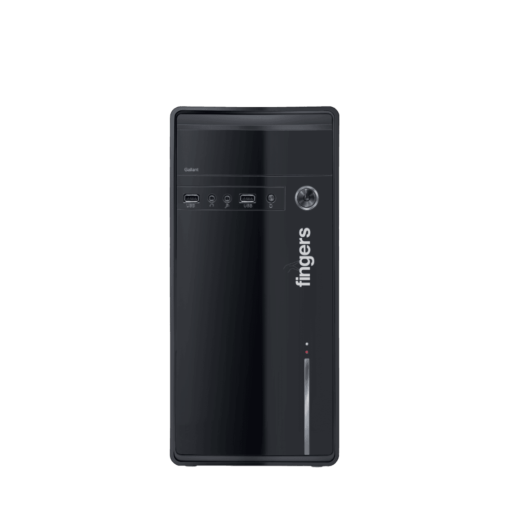 FINGERS Gallant C4 PC Case of Piano Black colour equipped with multiple USB ports & power button