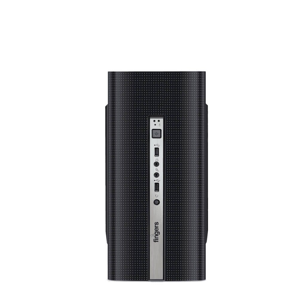 FINGERS Turbo-Mini PC Case with Piano Black colour equipped with multiple USB Ports
