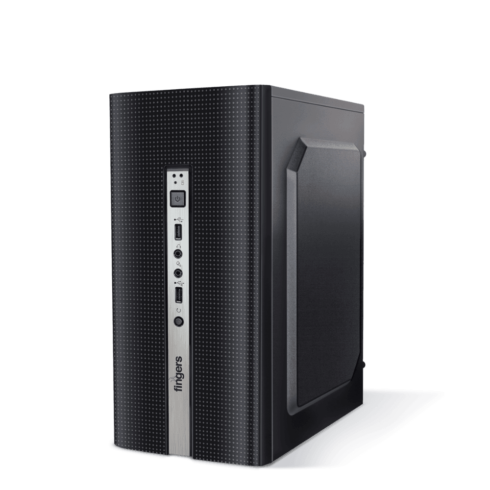 FINGERS Turbo-Mini PC Case with Piano Black colour equipped with multiple USB Ports