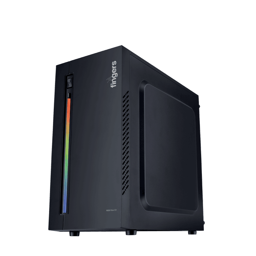 FINGERS RGB-Flow C2 PC Case of black colour with ARGB LEDs