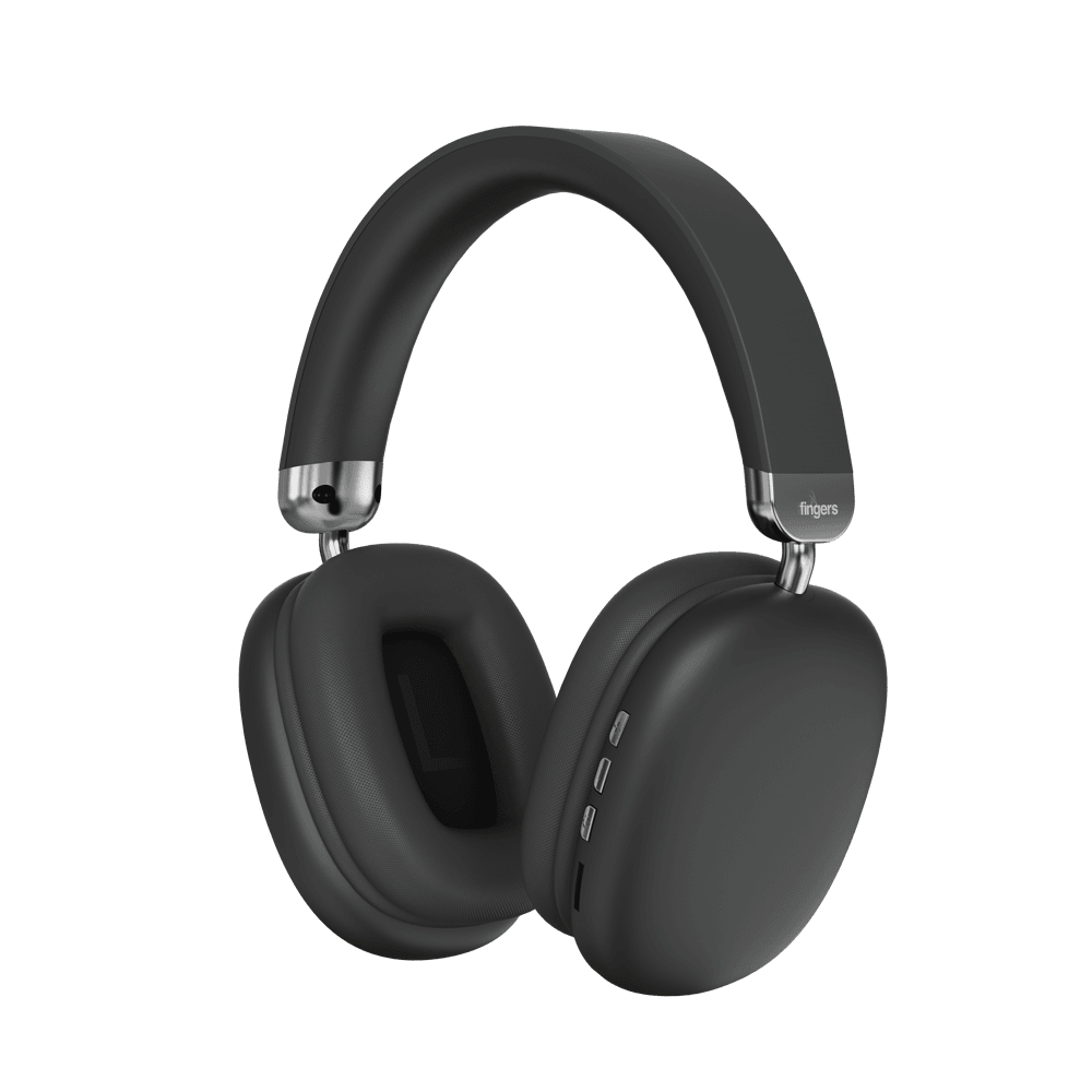 close-up view of FINGERS Jovia-H7 grey ear cups